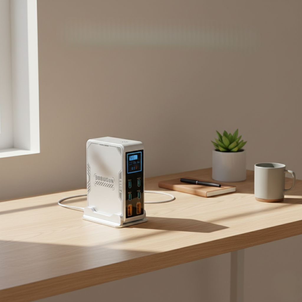 Cargador PowerHub 300W GaN con Múltiples Puertos para Todos Tus Dispositivos | Rosalyssa