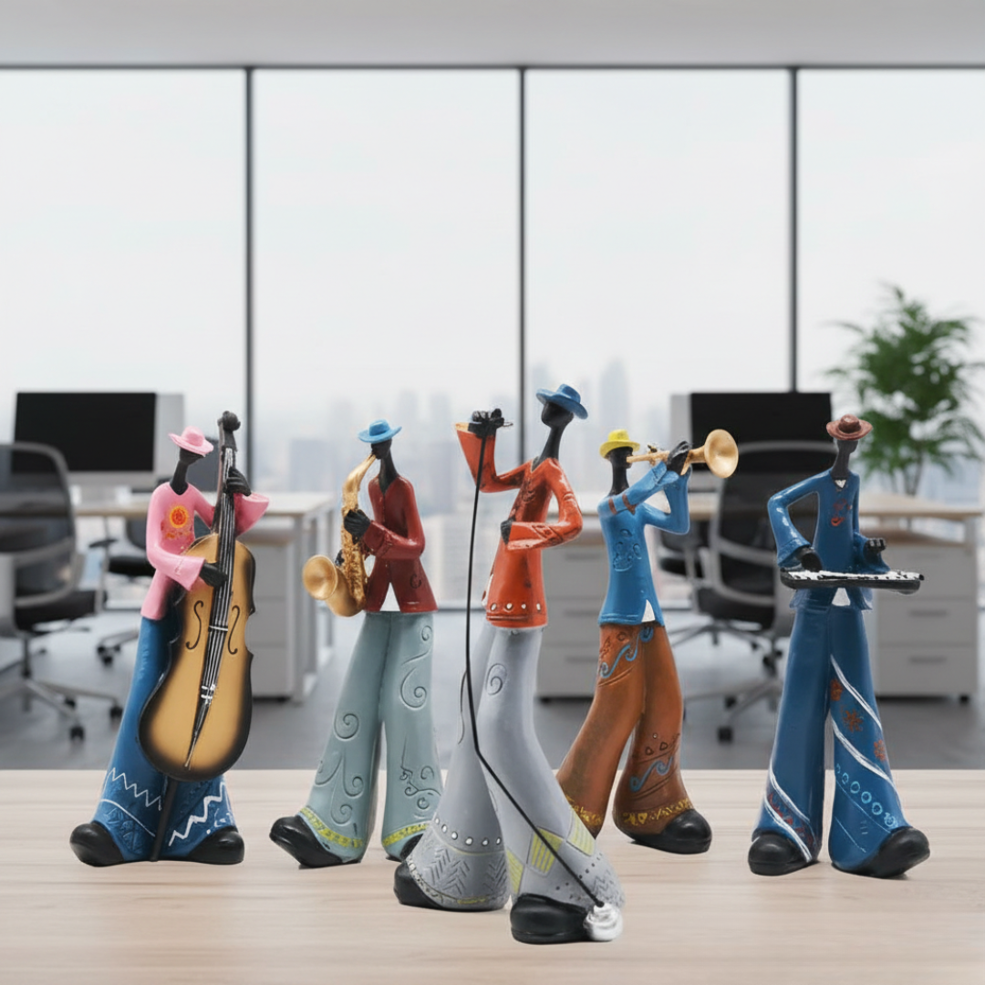 Elegant Abstract Jazz Music Resin Sculpture Figurine | Rosalyssa