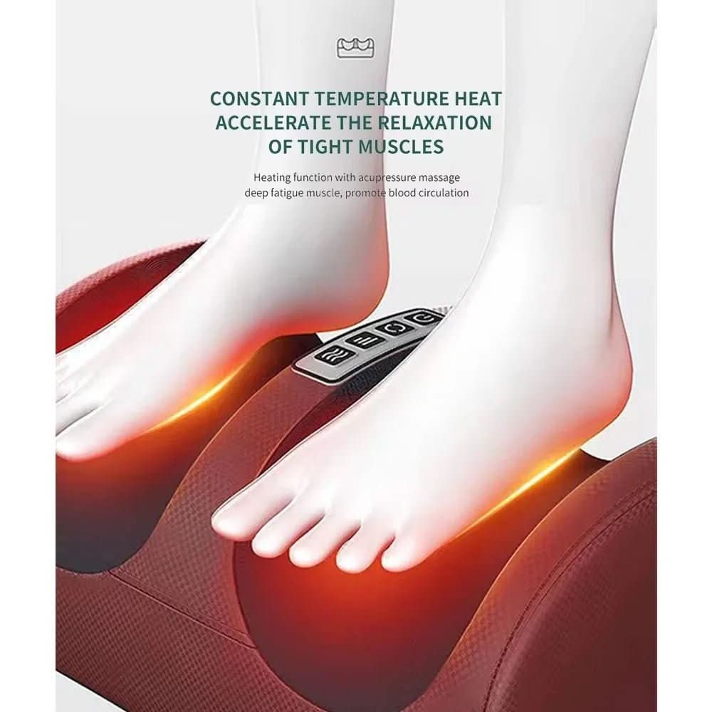 Massaggiatore per Piedi Auralux Shiatsu con Funzione Riscaldante, 12 Sfere da Massaggio 3D e Timer