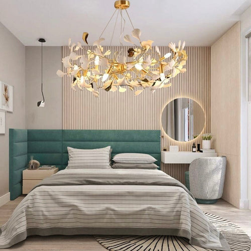 Lustr Aurelle Ceramic Petal s matnými skleněnými okvětními lístky a stmívatelnými LED žárovkami