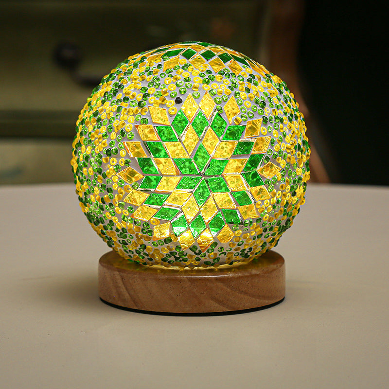 Lampada da tavolo LED in vetro LumaNest con luce dimmerabile per ambienti accoglienti