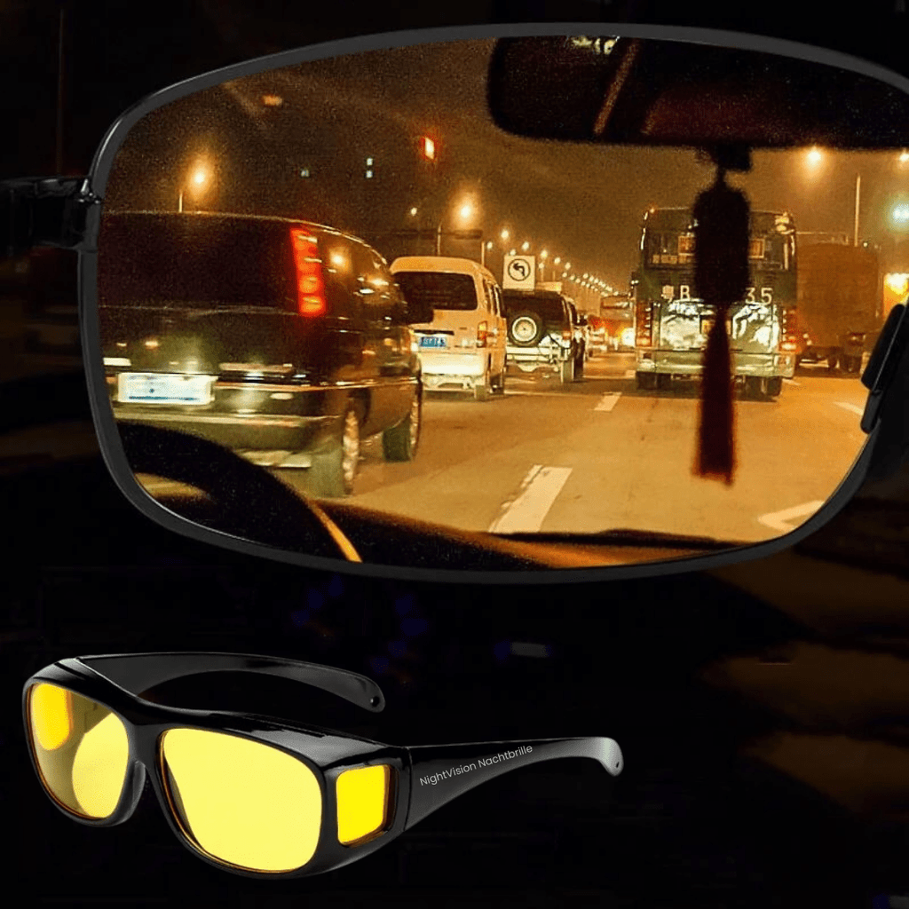 NoctiView Nachtsichtbrille mit HD-Gläsern und Blendschutz für sicheres Fahren bei Nacht