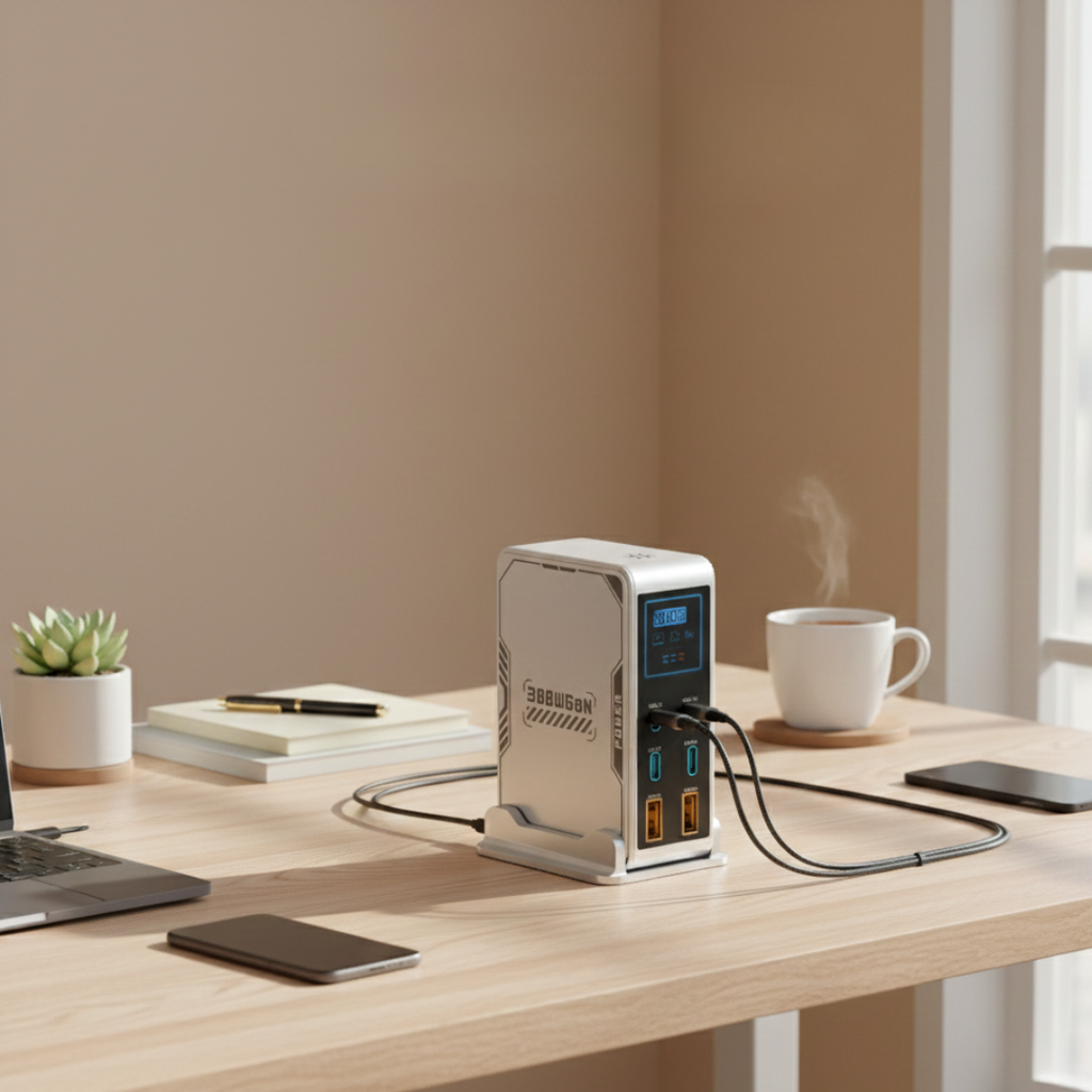 Cargador PowerHub 300W GaN con Múltiples Puertos para Todos Tus Dispositivos | Rosalyssa