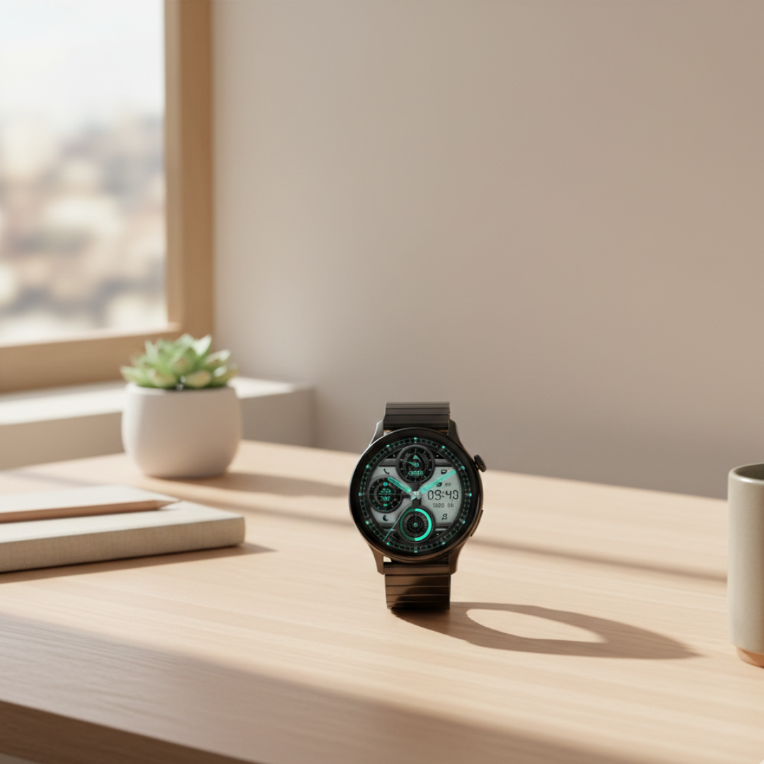 Montre connectée AMOLED pour femmes avec design étanche et appel Bluetooth | Rosalyssa