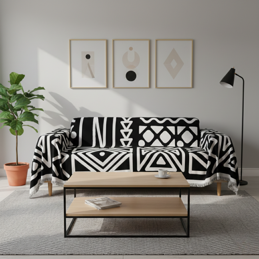 Geometric Boho Style Washable Non-Slip Sofa Cover | Rosalyssa
