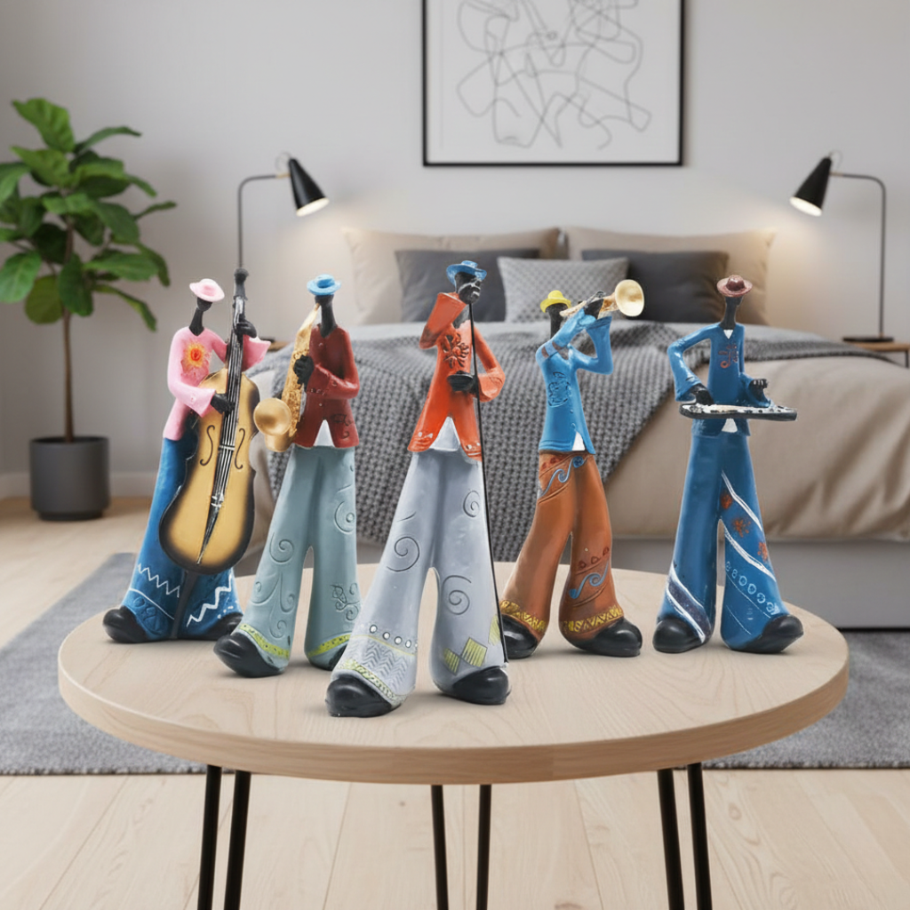 Elegant Abstract Jazz Music Resin Sculpture Figurine | Rosalyssa