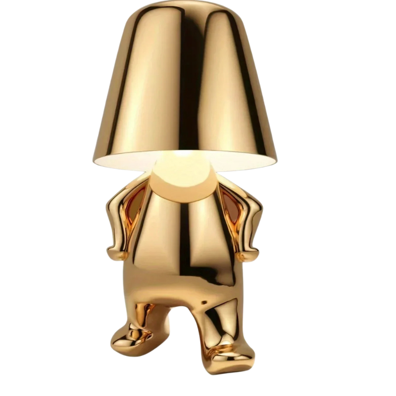 Aurora Gold Skulpturale Tischlampe für Zuhause und Büro