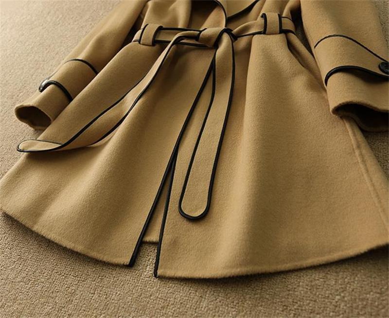 Hand Tied High-grade Woolen Overcoat