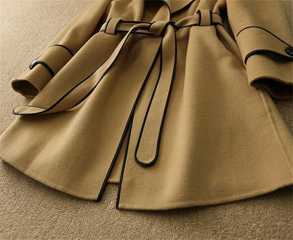 Hand Tied High-grade Woolen Overcoat
