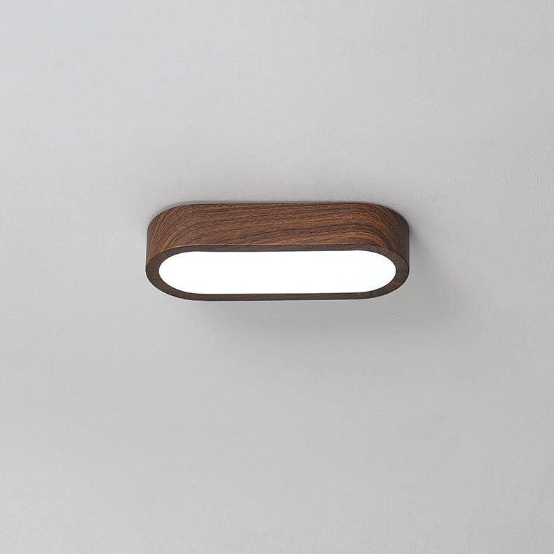 Plafonnier LED encastré à grain de bois naturel avec 8W intégré