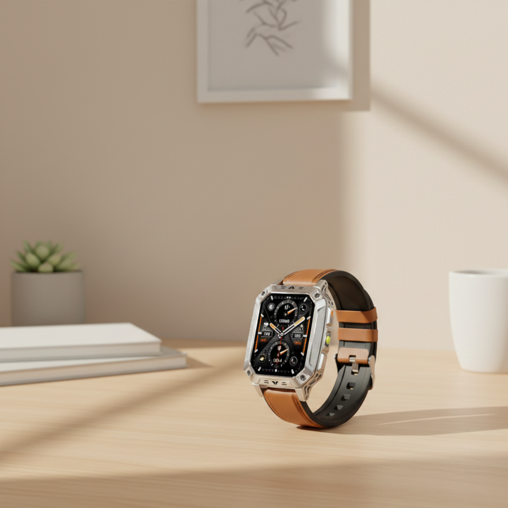 Outdoor fitness smartwatch met AMOLED-display, waterdichte activiteitsmeter | Rosalyssa