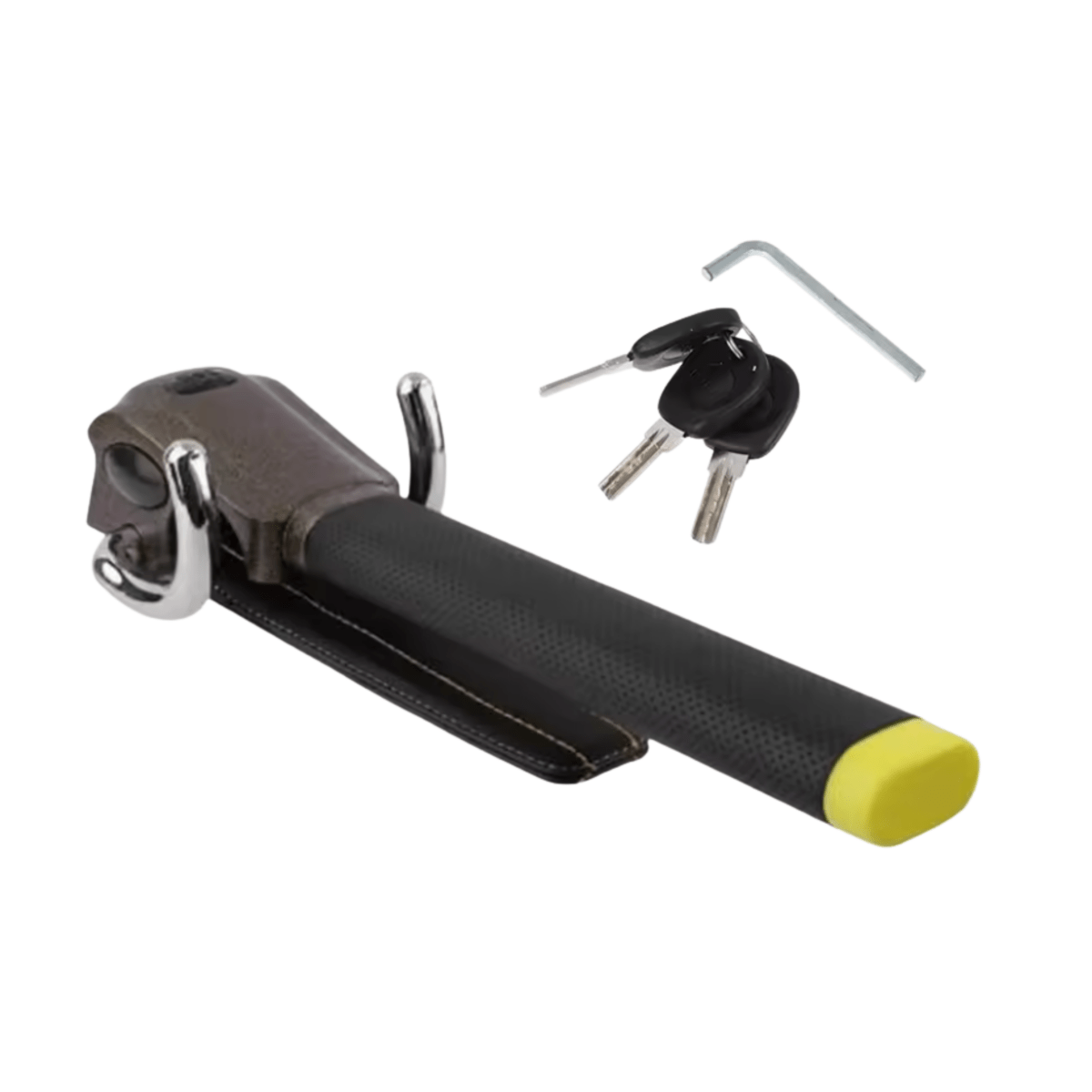 AegisLock Premium Steering Wheel Lock With Triple Locking And Alarm