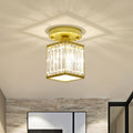 Crystal Foyer Ceiling Light Modern Semi Flush Mount For Elegant Entrance