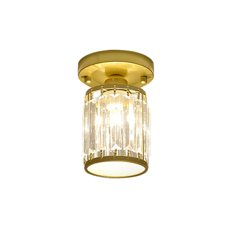 Crystal Foyer Ceiling Light Modern Semi Flush Mount For Elegant Entrance