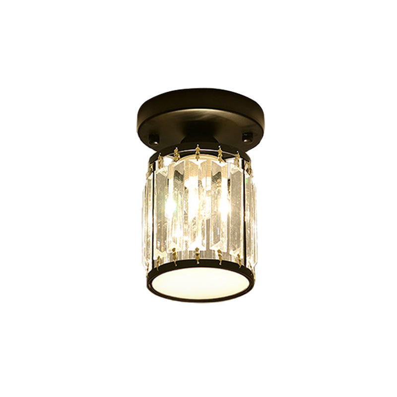 Crystal Foyer Ceiling Light Modern Semi Flush Mount For Elegant Entrance