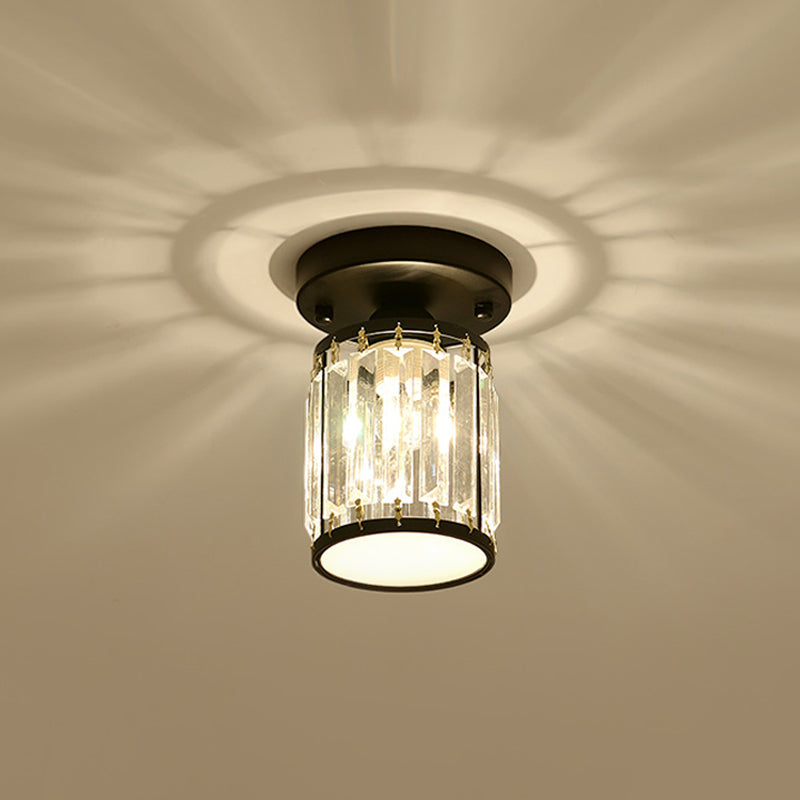 Crystal Foyer Ceiling Light Modern Semi Flush Mount For Elegant Entrance
