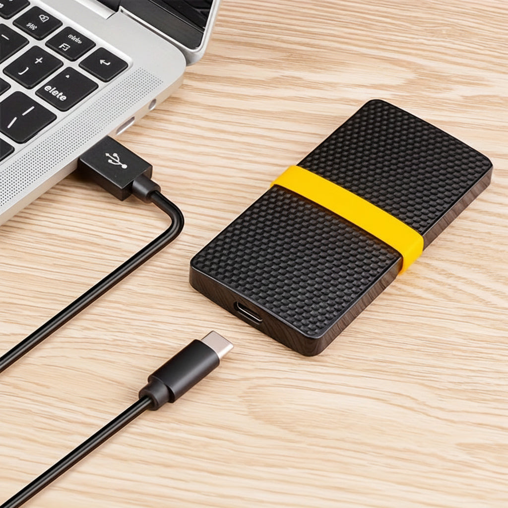 Compact USB-C SSD External Drive For Tablet File Storage