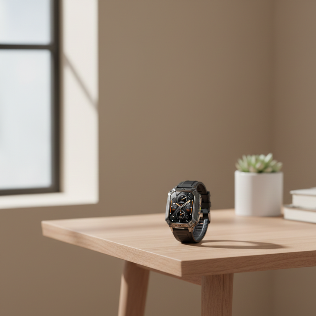 Outdoor fitness smartwatch met AMOLED-display, waterdichte activiteitsmeter | Rosalyssa