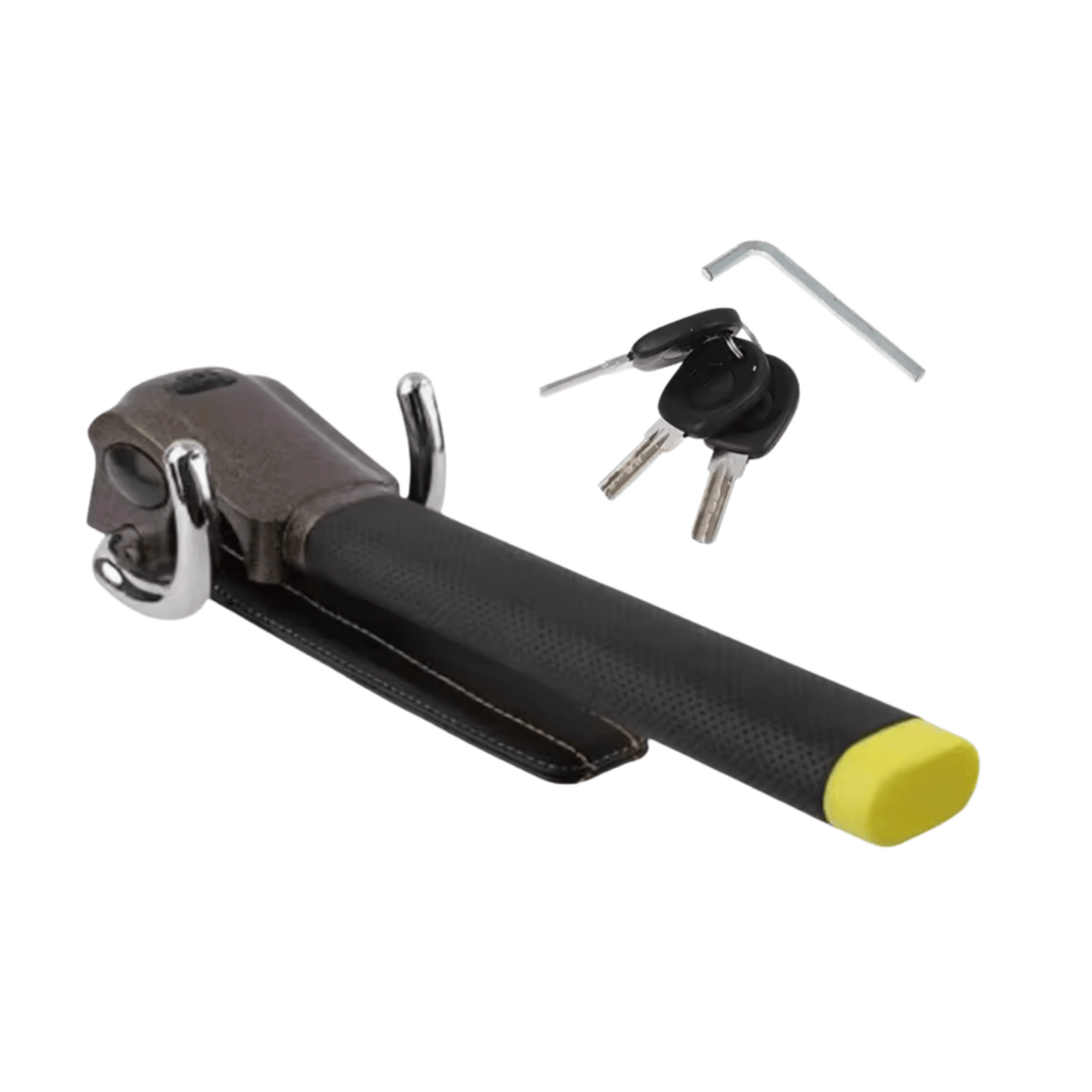 AegisLock Premium Steering Wheel Lock With Triple Locking And Alarm