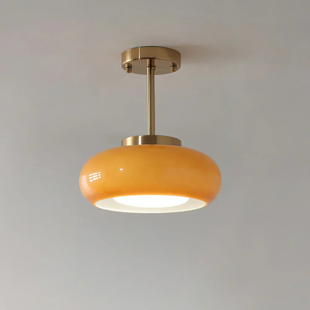Bauhaus Glass Ceiling Light, Disc Form Light Fixture | Rosalyssa