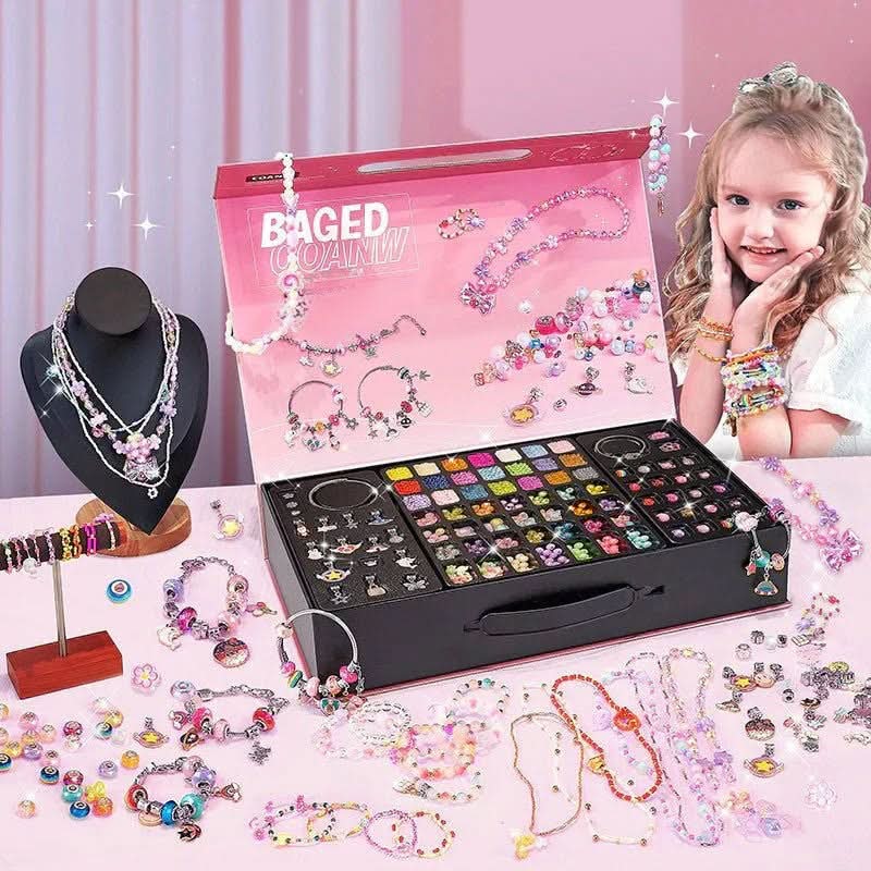 Kit de création de bracelets LuminaCraft pour filles avec breloques scintillantes
