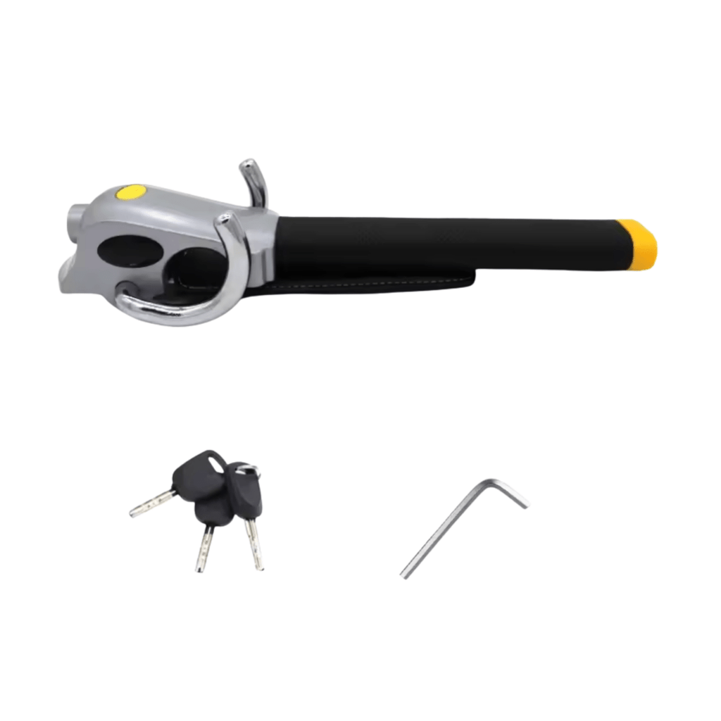 AegisLock Premium Steering Wheel Lock With Triple Locking And Alarm