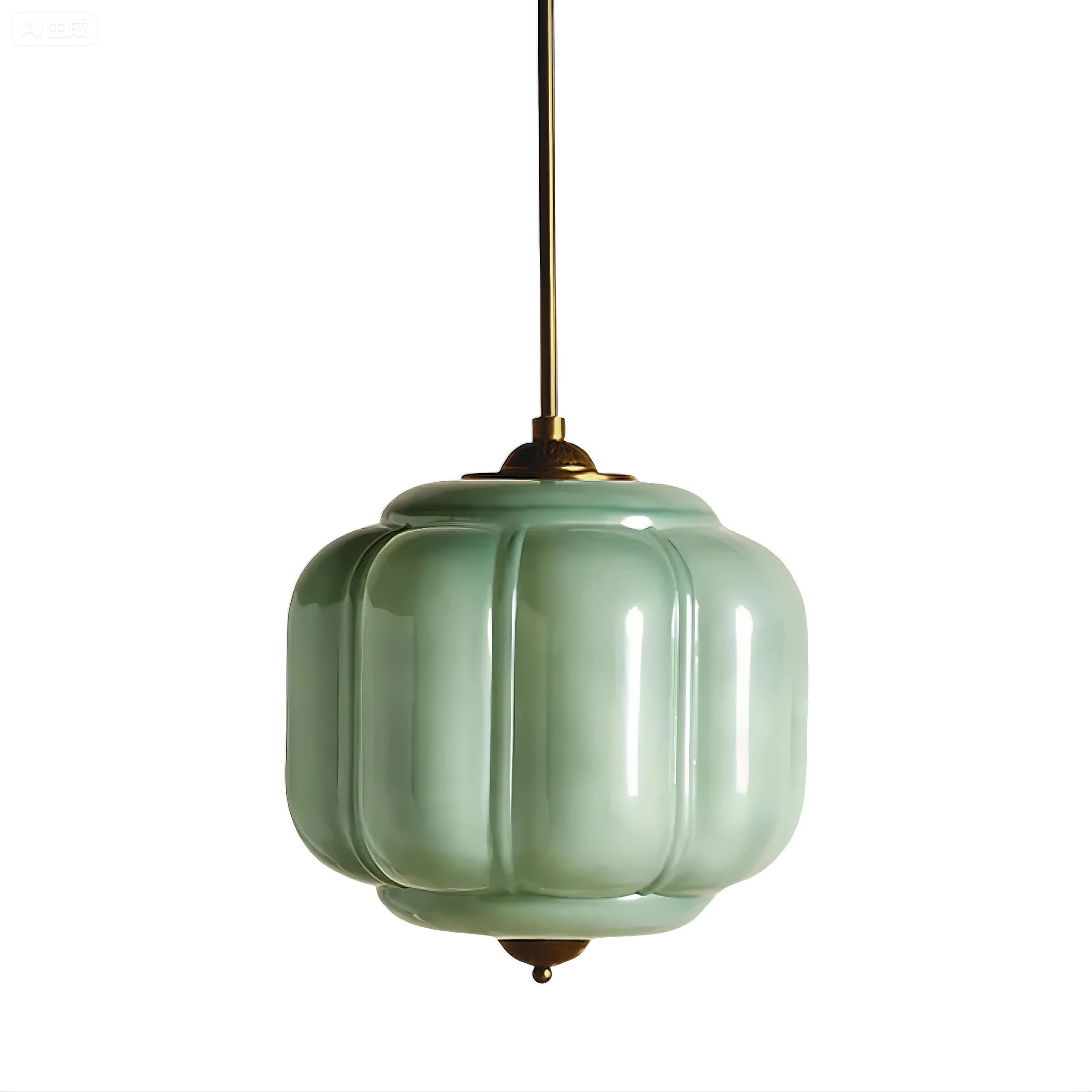 Vintage Glass Pumpkin Pendant Ceiling Light Fixture | Rosalyssa