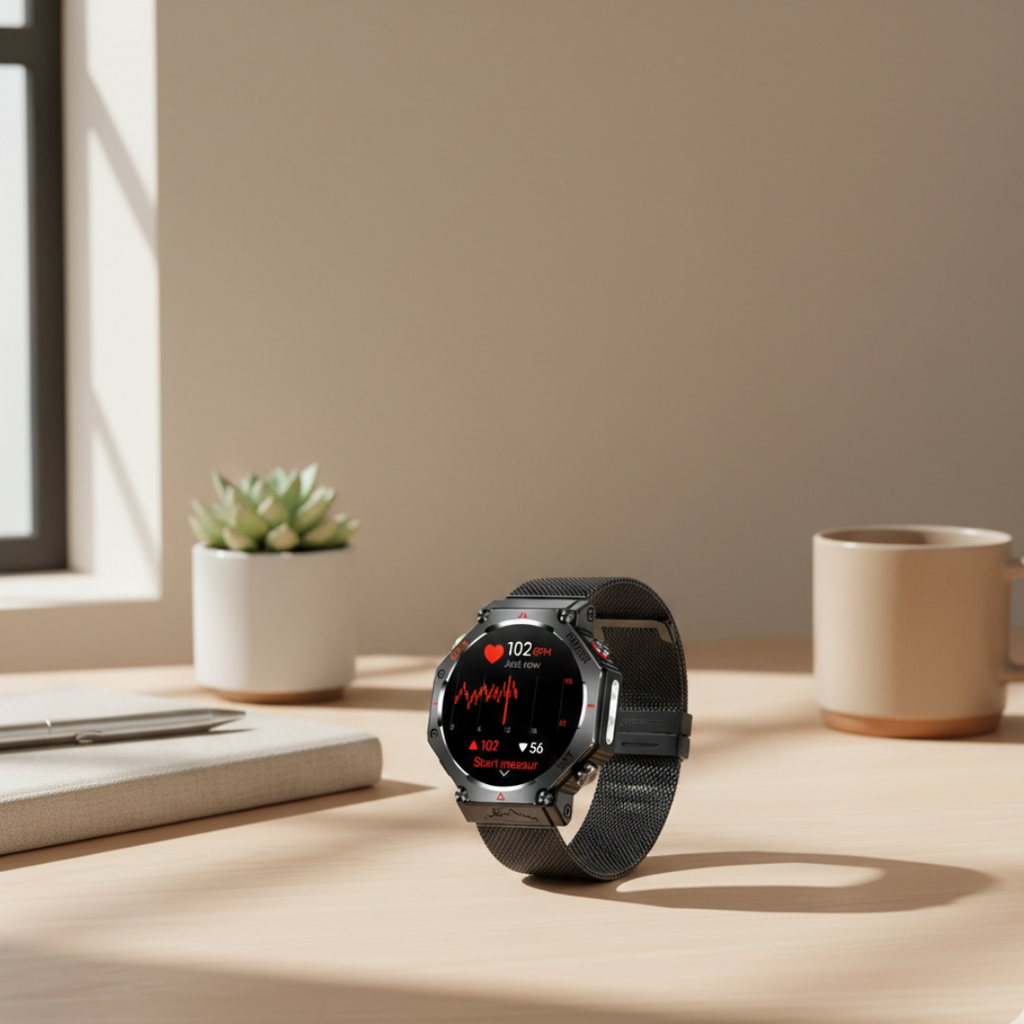 ساعة ذكية AMOLED مقاومة للماء مع نظام تحديد المواقع GPS للأنشطة الخارجية مزودة ببوصلة وبارومتر | روزاليسا