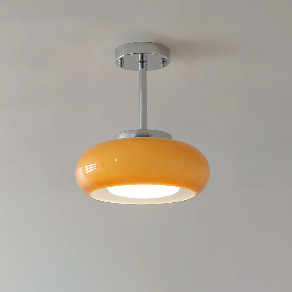 Bauhaus Glass Ceiling Light, Disc Form Light Fixture | Rosalyssa