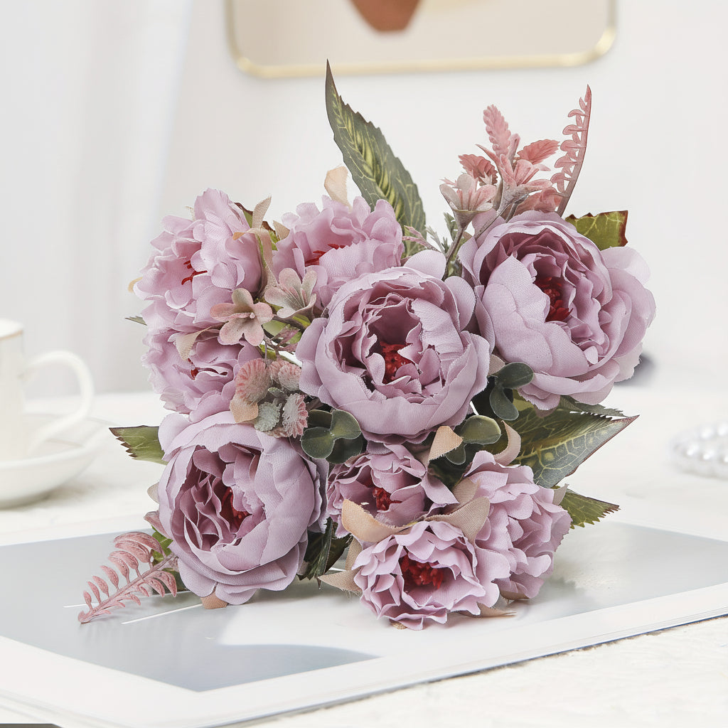 Artificial Peony Mothers Day Bouquet For Home Decor