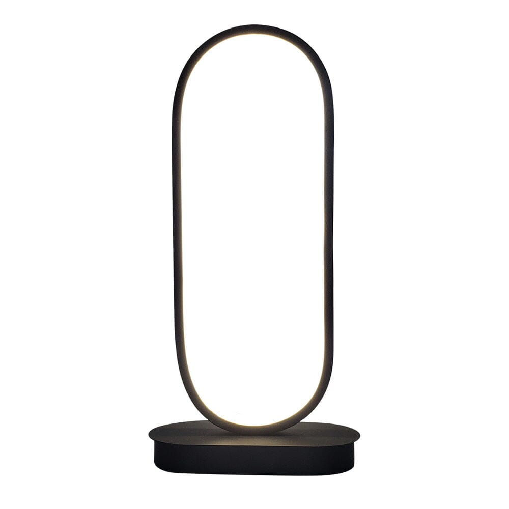 Luminova kompaktní oválná lampa s železným povrchem pro moderní pokoje