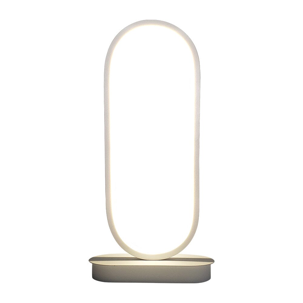Luminova kompaktní oválná lampa s železným povrchem pro moderní pokoje