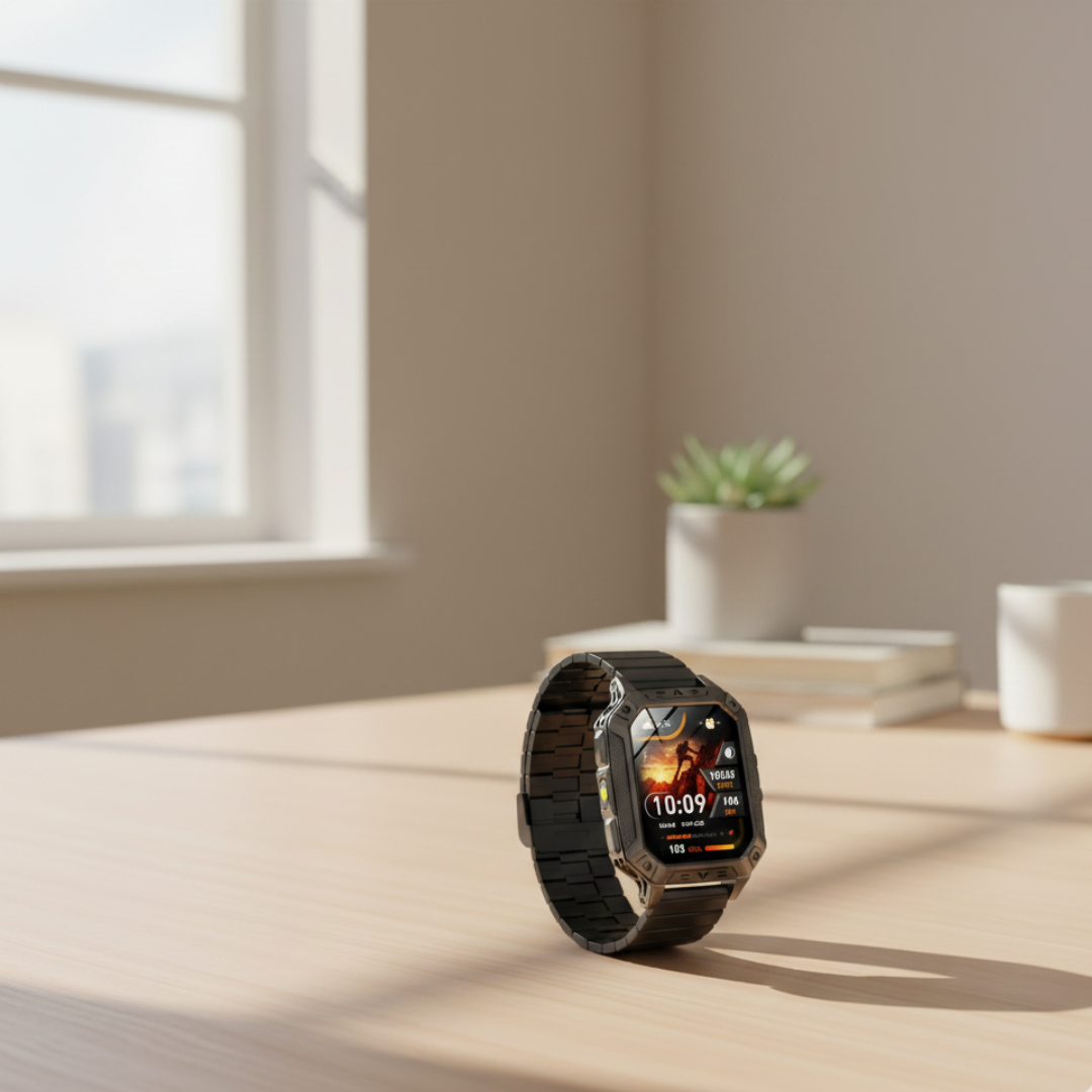 Outdoor fitness smartwatch met AMOLED-display, waterdichte activiteitsmeter | Rosalyssa
