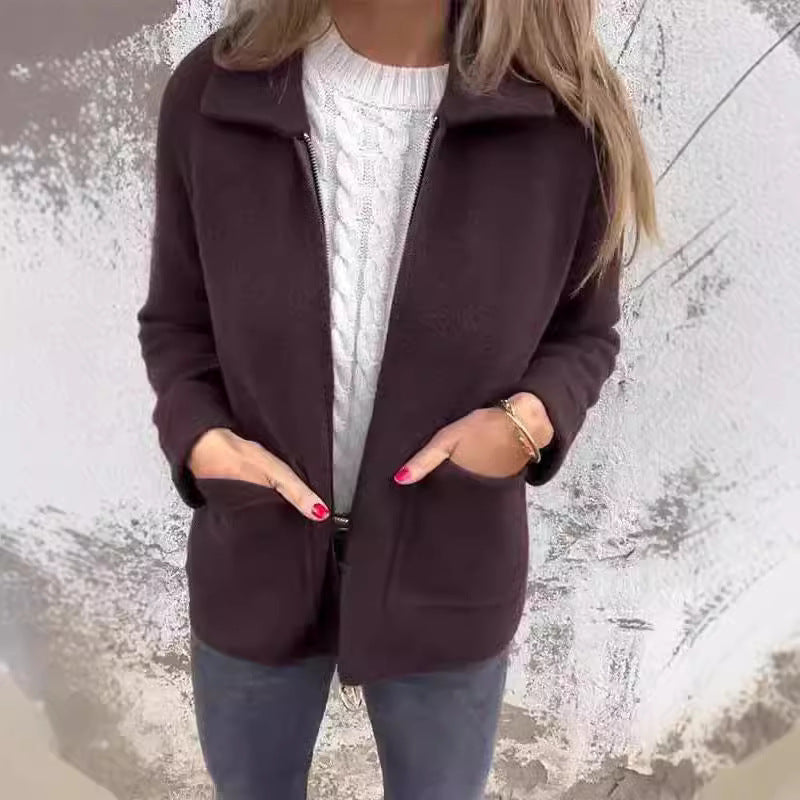 Veste Chic à Fermeture Éclair