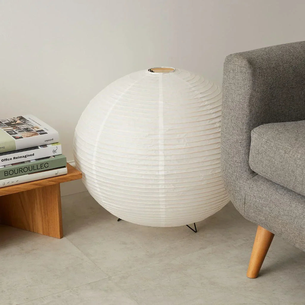 Rice Paper Table Lamp With Spherical Shade For Desks | Rosalyssa
