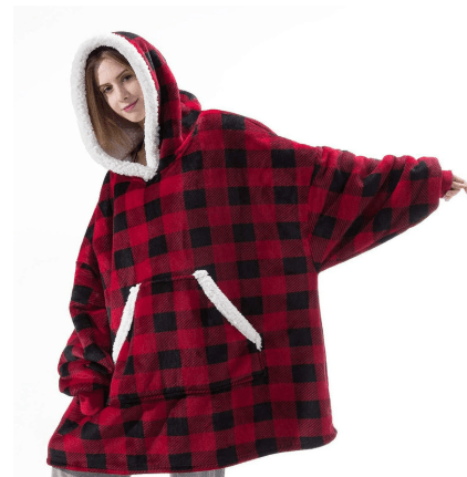 Couverture à capuche en polaire CozyNest pour un confort ultime