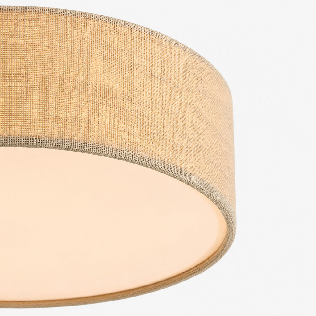 Linen Shade Drum Ceiling Light, Diameter 30/45 Cm, Scandinavian Modern Living Room Lamp