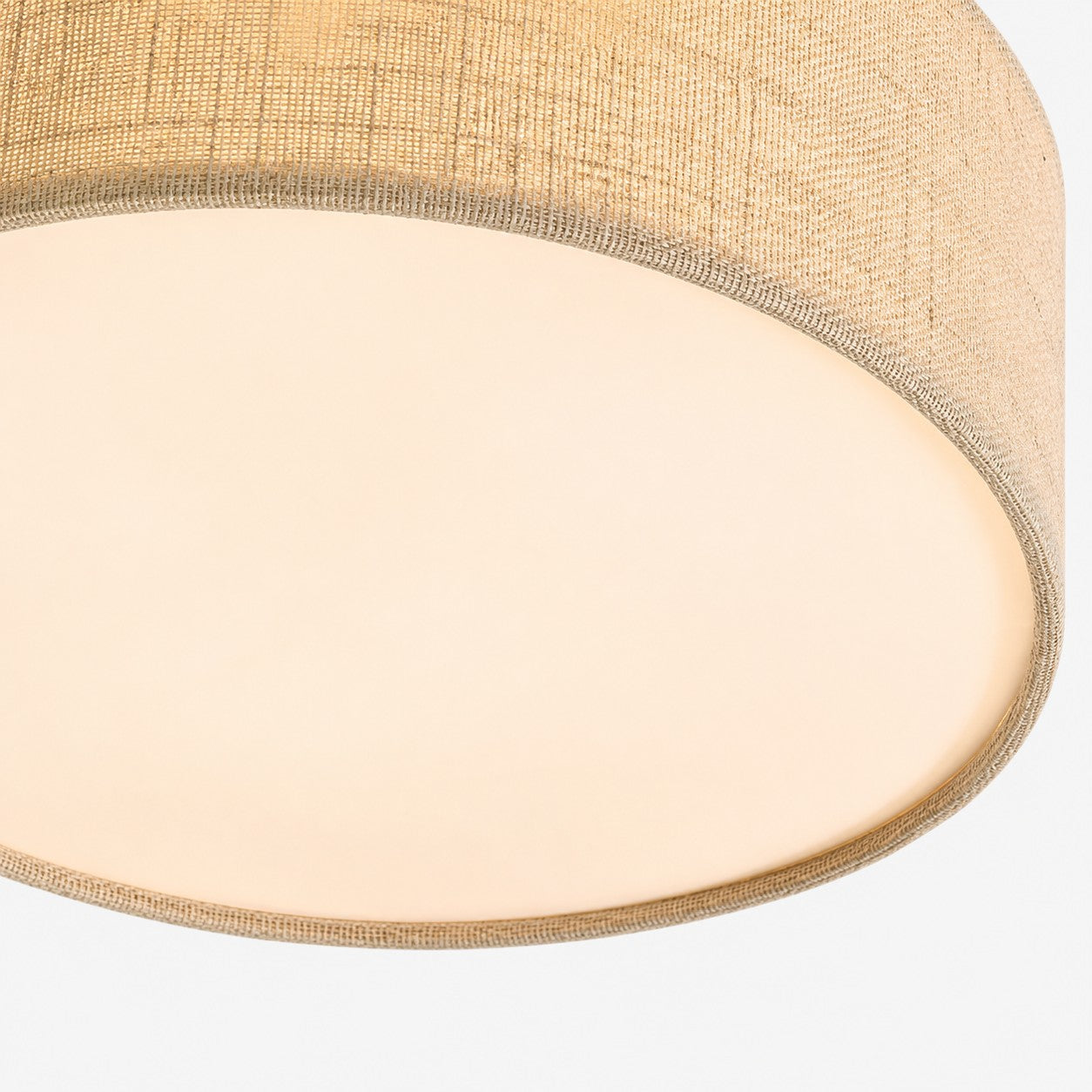 Linen Shade Drum Ceiling Light, Diameter 30/45 Cm, Scandinavian Modern Living Room Lamp