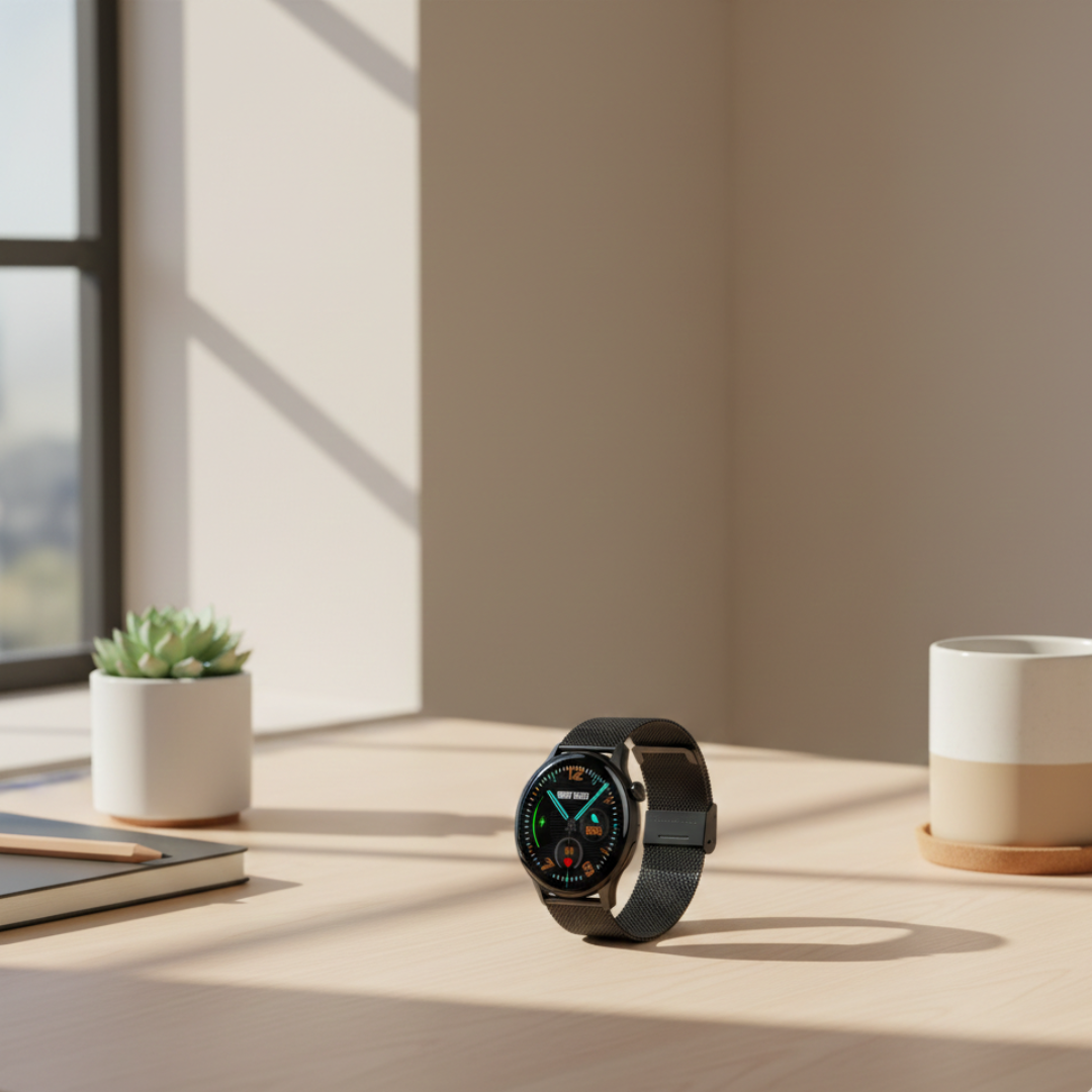 Montre connectée AMOLED pour femmes avec design étanche et appel Bluetooth | Rosalyssa