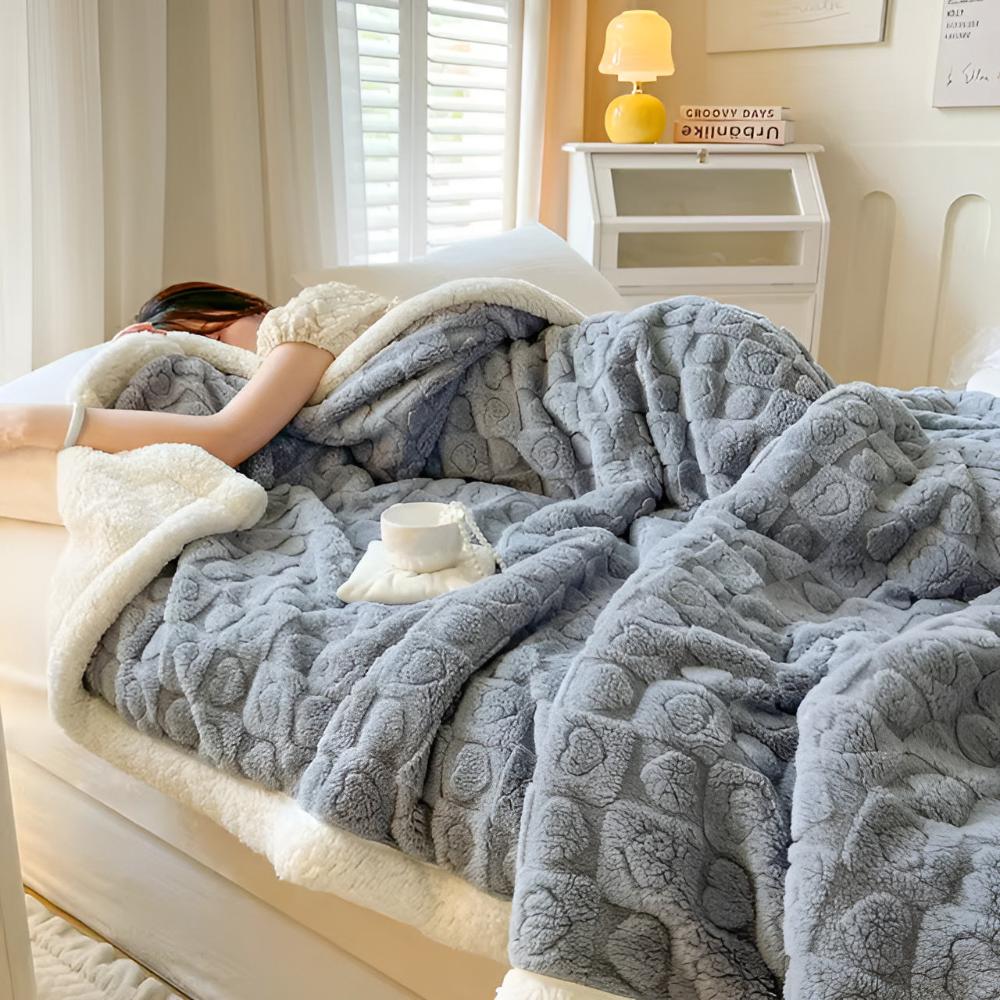 Nova Heart Cozy Sherpa-tæppe til stuen for komfort