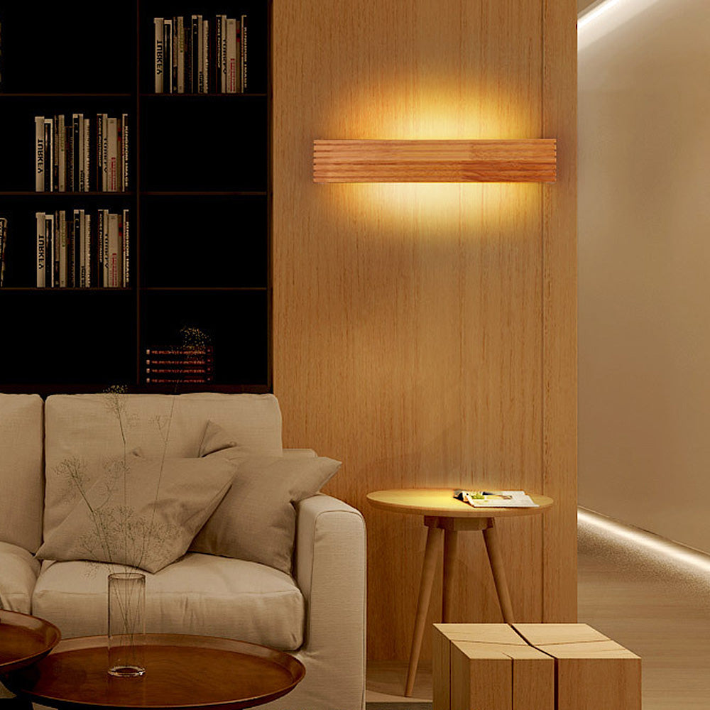 寝室やリビングルーム向けの木製LEDデザインの現代的な壁掛けライト