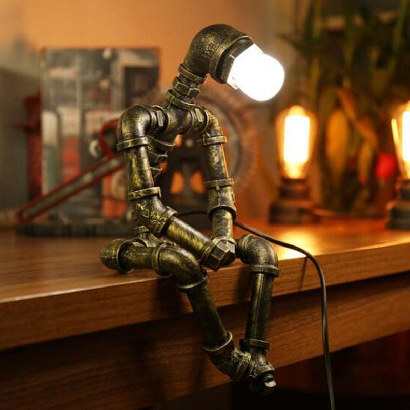 Lampă de masă robot AstraPulse Cyberpunk pentru fanii science fiction