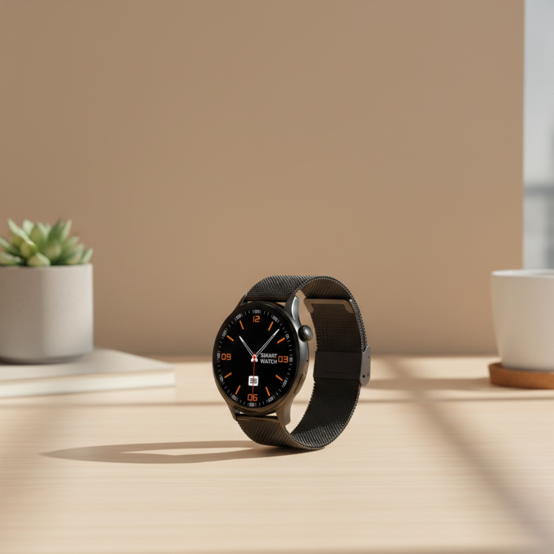 Montre connectée AMOLED pour femmes avec design étanche et appel Bluetooth | Rosalyssa