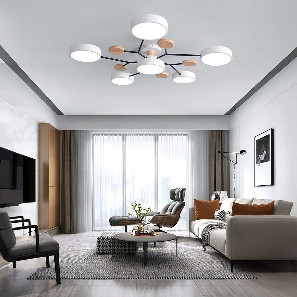 Modern LED Ceiling Light Fixture With Flush Mount Design
