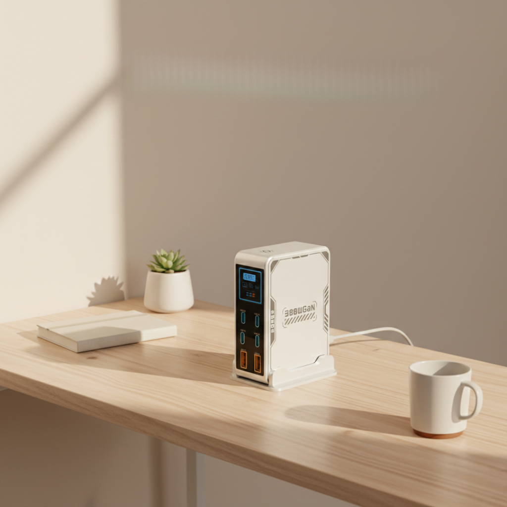 Cargador PowerHub 300W GaN con Múltiples Puertos para Todos Tus Dispositivos | Rosalyssa