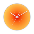 Orologio da parete in vetro Sunset con finitura sfumata
