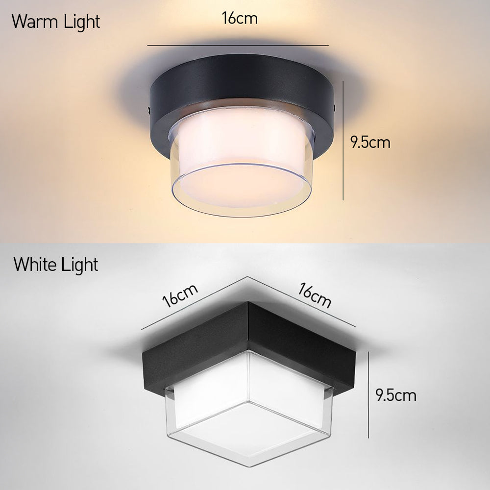 IP68 Waterproof Outdoor Light With Flush Mount In Black Aluminum