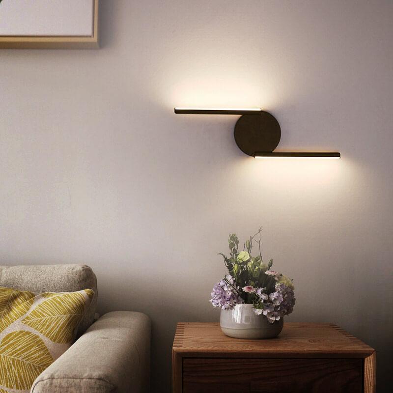 Applique murale LED Curves Line avec arc sculptural lumineux