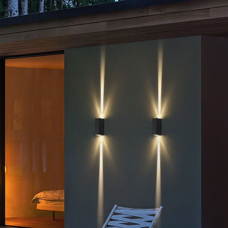 Moderne rechteckige wasserdichte LED-Außenwandleuchte