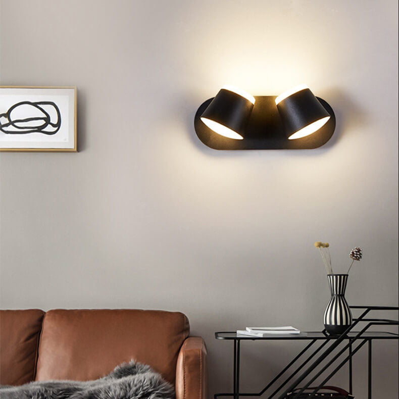 Lampa ścienna LED Aurora z obrotowym cylindrycznym kloszem i opcjami 1/2/3 płomieni